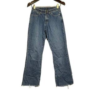 Vintage Bkle Rachael Bootcut Jeans Women Size 25 Blue Raw Hippie Boho Cowboy Y2K